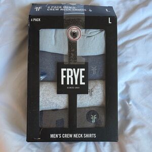 Super soft!! Frye Men's Crew Neck T-Shirts 4-Pack in Blue and Gray